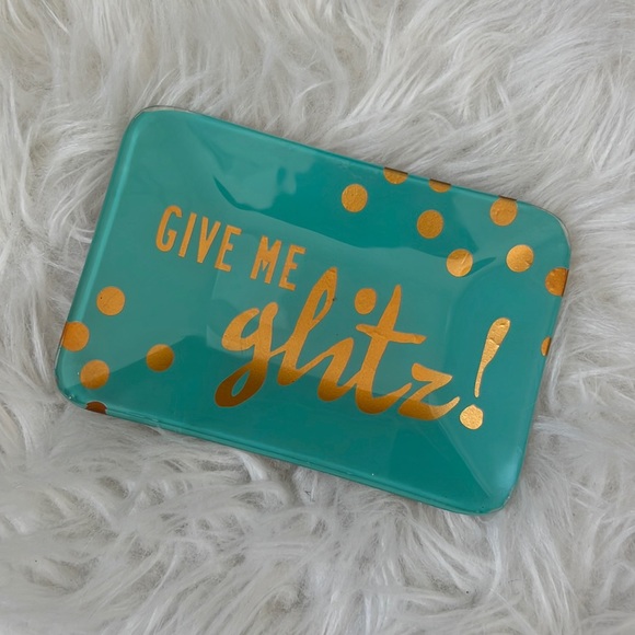 DEMDACO Give Me Glitz! Glass Trinket Tray - Picture 2 of 2